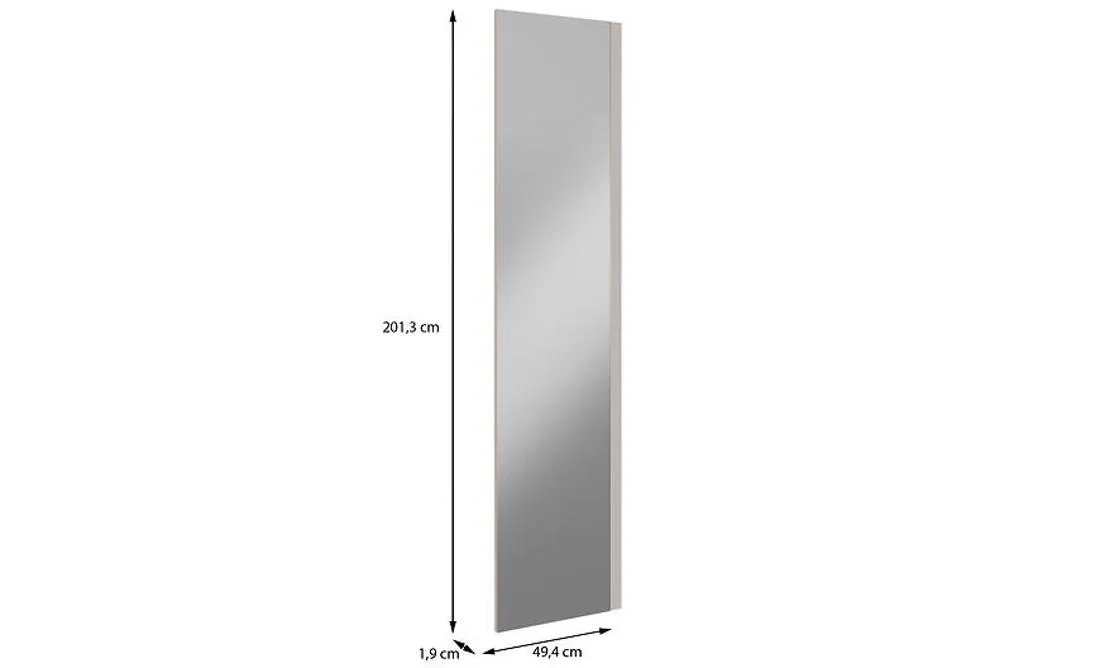 Moduklix fronta garderobera sa ogledalom 201.3x49.4 cm pešcano bež