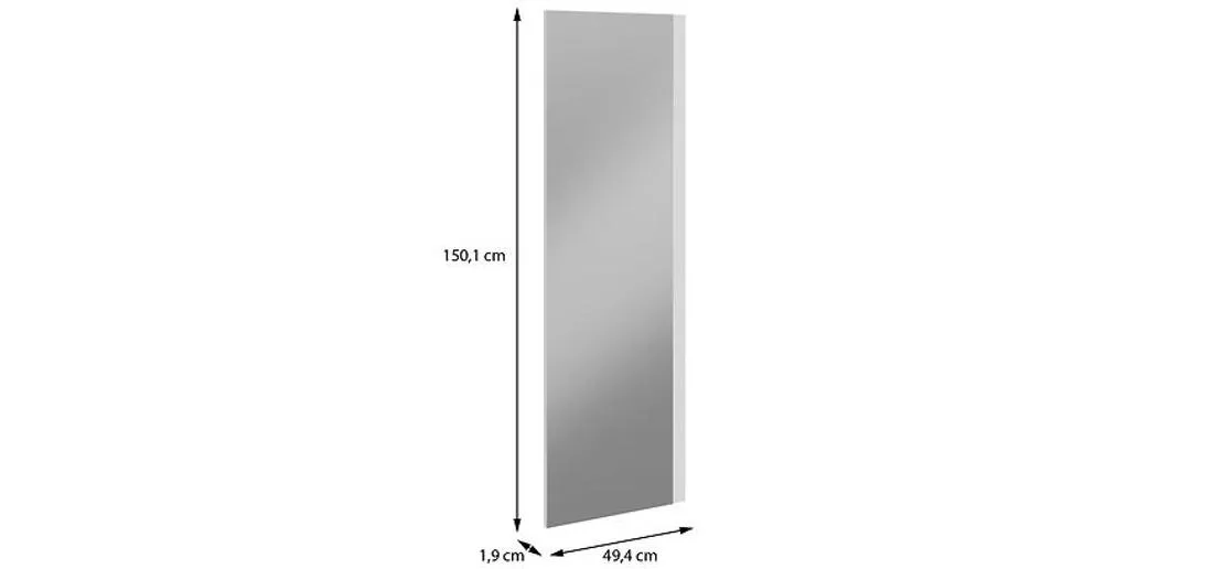Moduklix fronta ormara sa ogledalom 49.4x1.9x150.1 cm bela