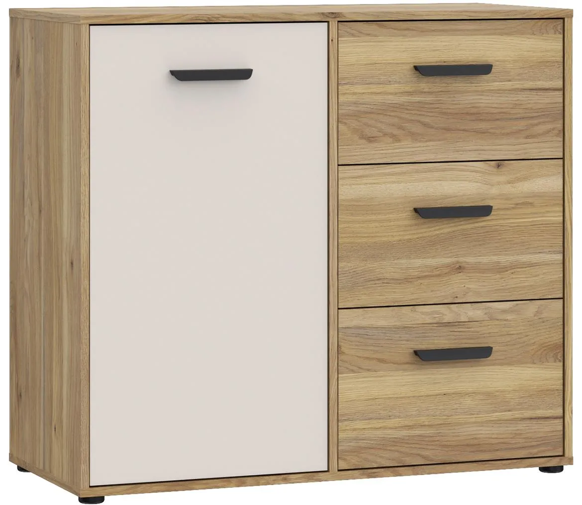 Mokkaro Mokk221l-M802   komoda 94,7x42x84,9 hrast mauvella 042025/kašmir bež