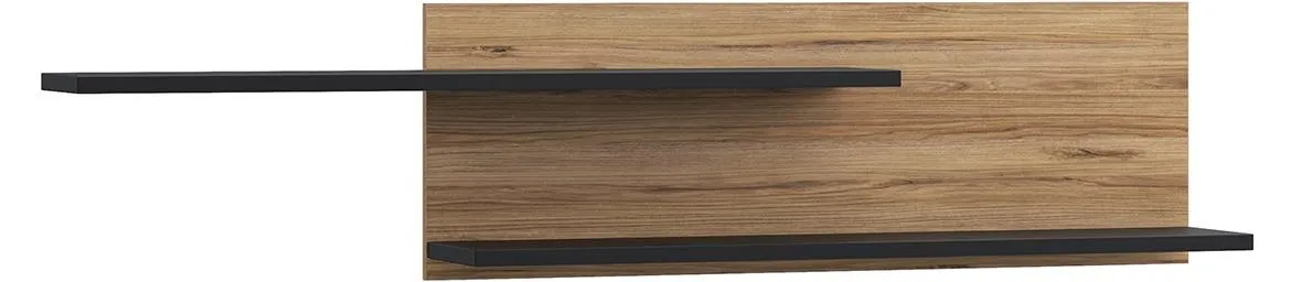 Mokkaro zidna polica 161x21,9x36,2 crna/natur