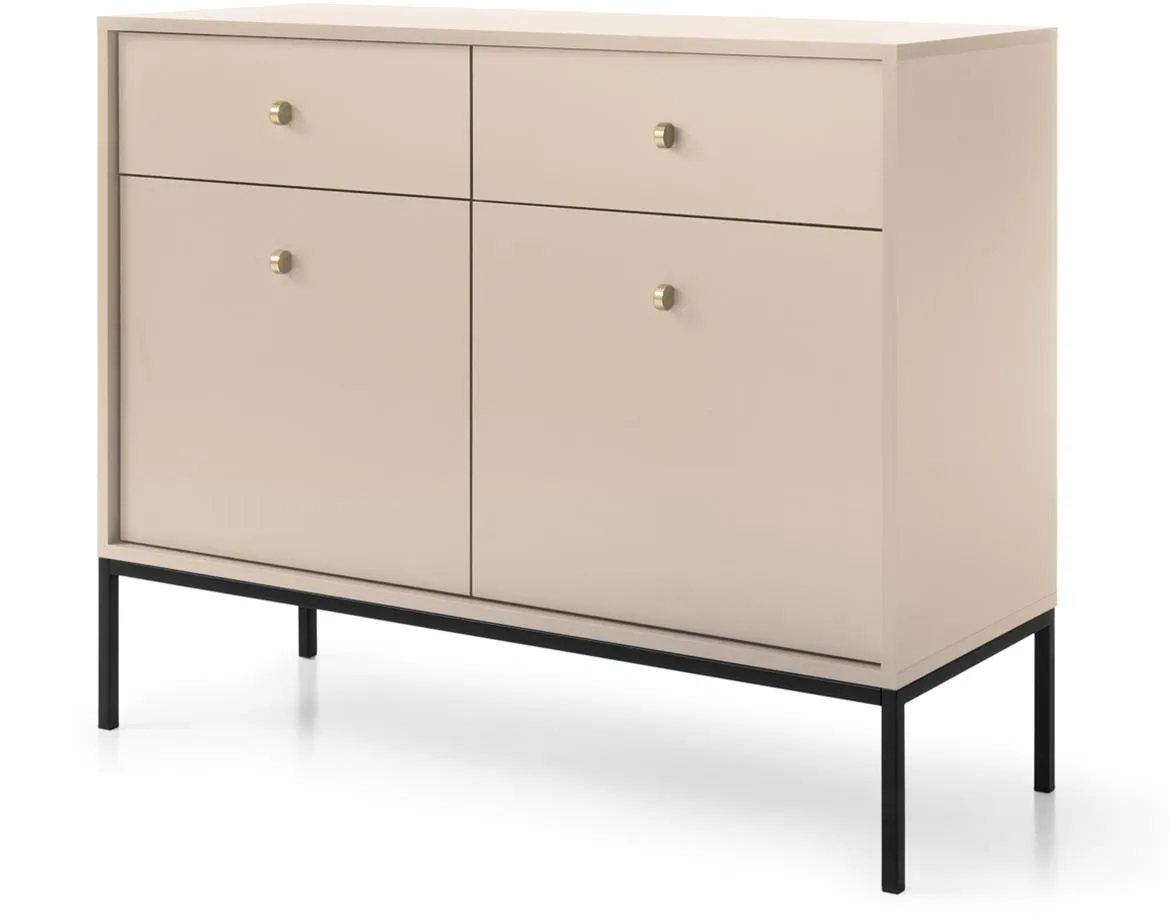 Mono komoda MKSZ104 2 vrata+ 2 fioke 103,5x39x83,2 cm bež