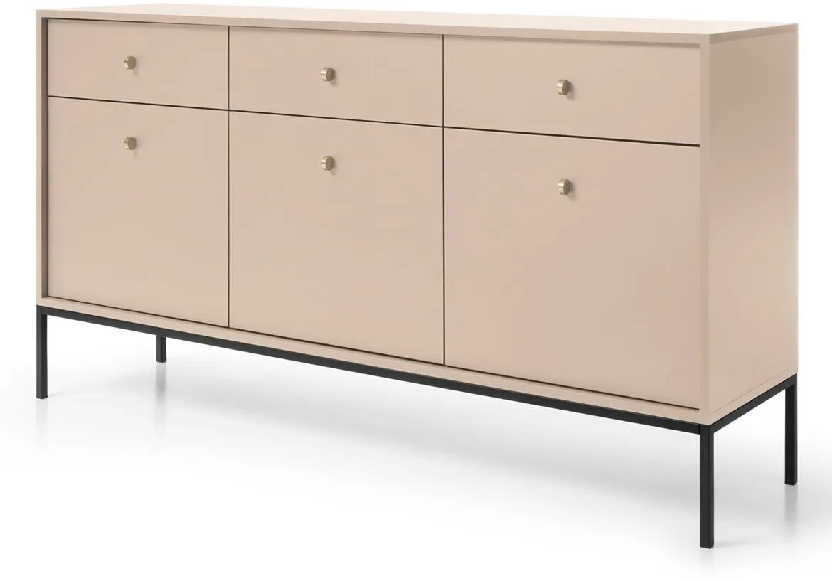 Mono komoda MKSZ154 3 vrata+3 fioke 153,4x39x83,2 cm bež