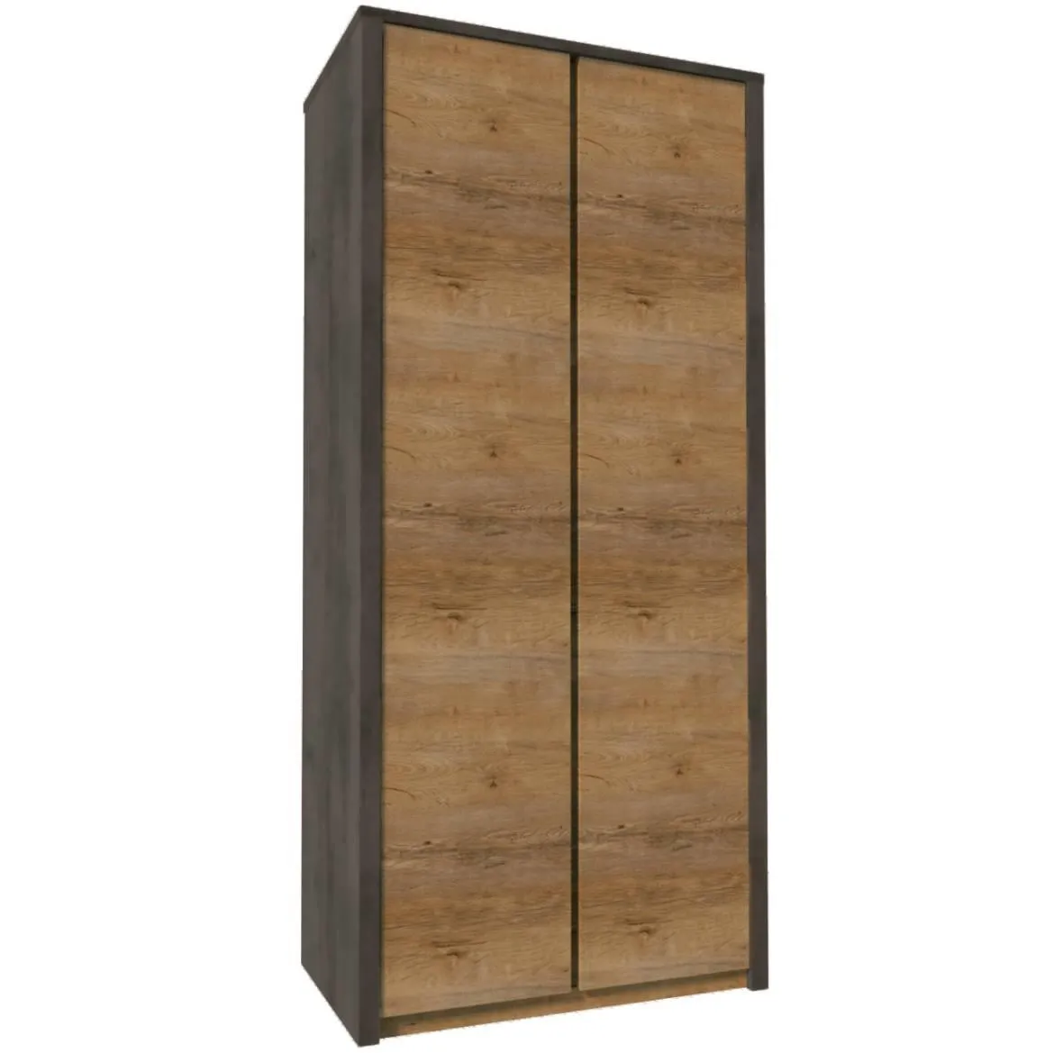 Montana s2d ormar 2 vrata 90x53x197 cm tamno sivi/tamni hrast