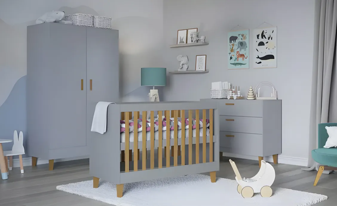 Nameštaj za dečiju sobu Kubi grey inspiracije