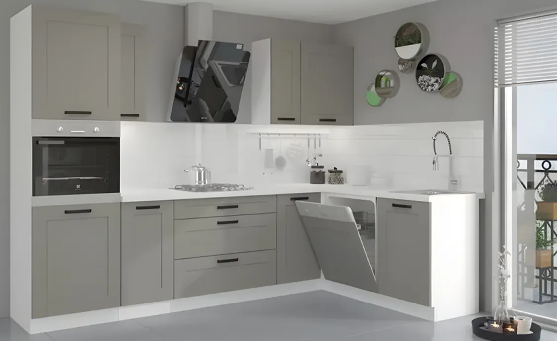 Nameštaj za kuhinju Luna siva/bela inspiracije