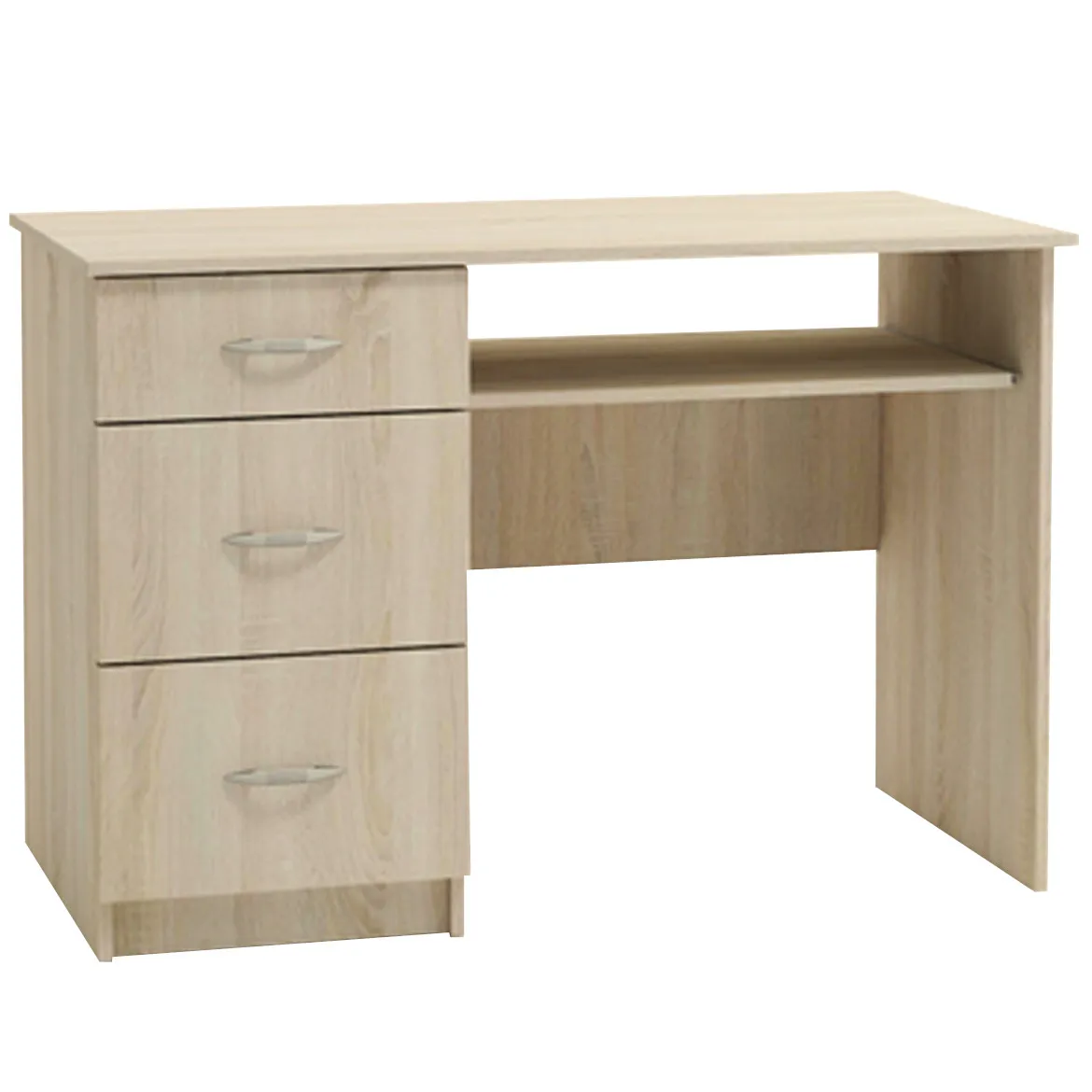 Naples radni sto 3 fioke 110x50x75 cm  natur (sonoma hrast)