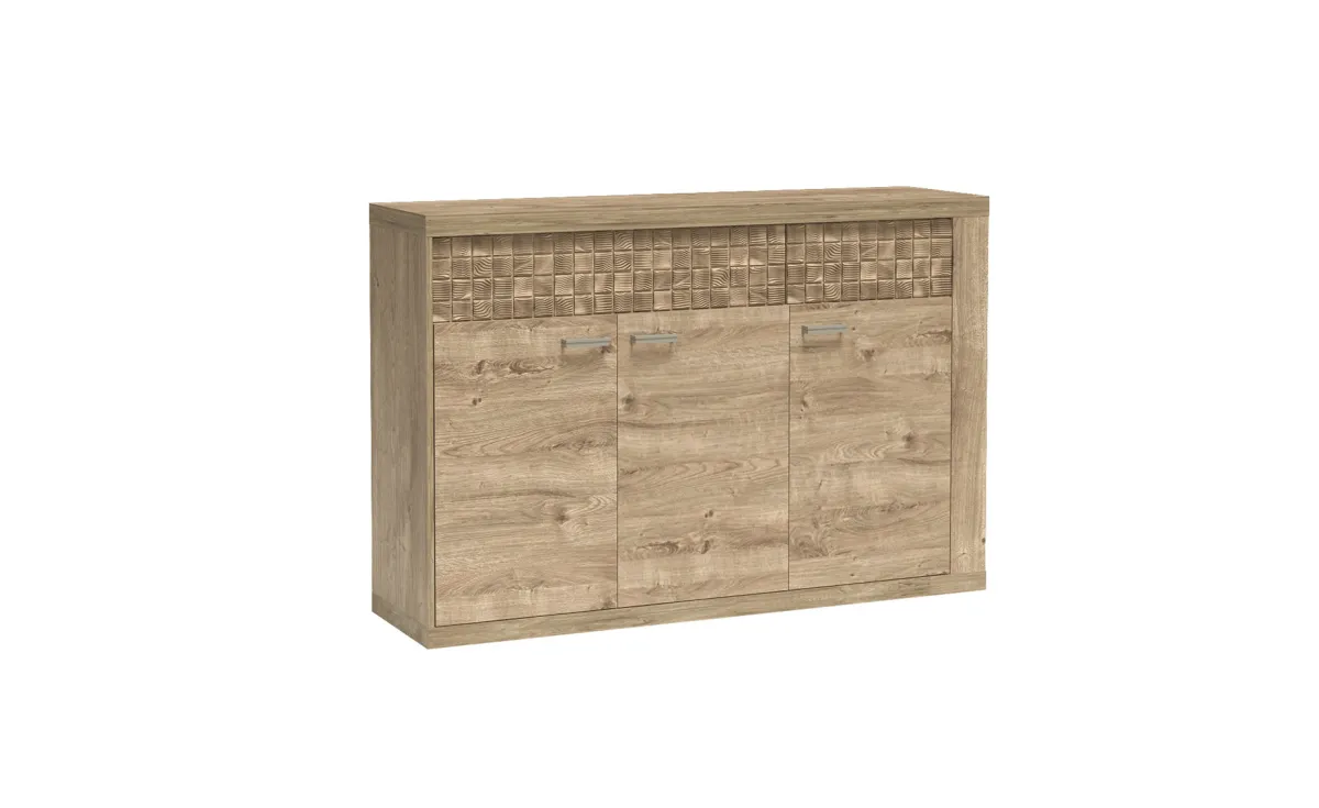 Natural II komoda 3 vrata+2 fioke 146,5x40,5x99 cm natur