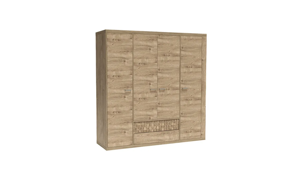 Natural II ormar 4 vrata+2 fioke 195,5x57,5x200,5 cm natur