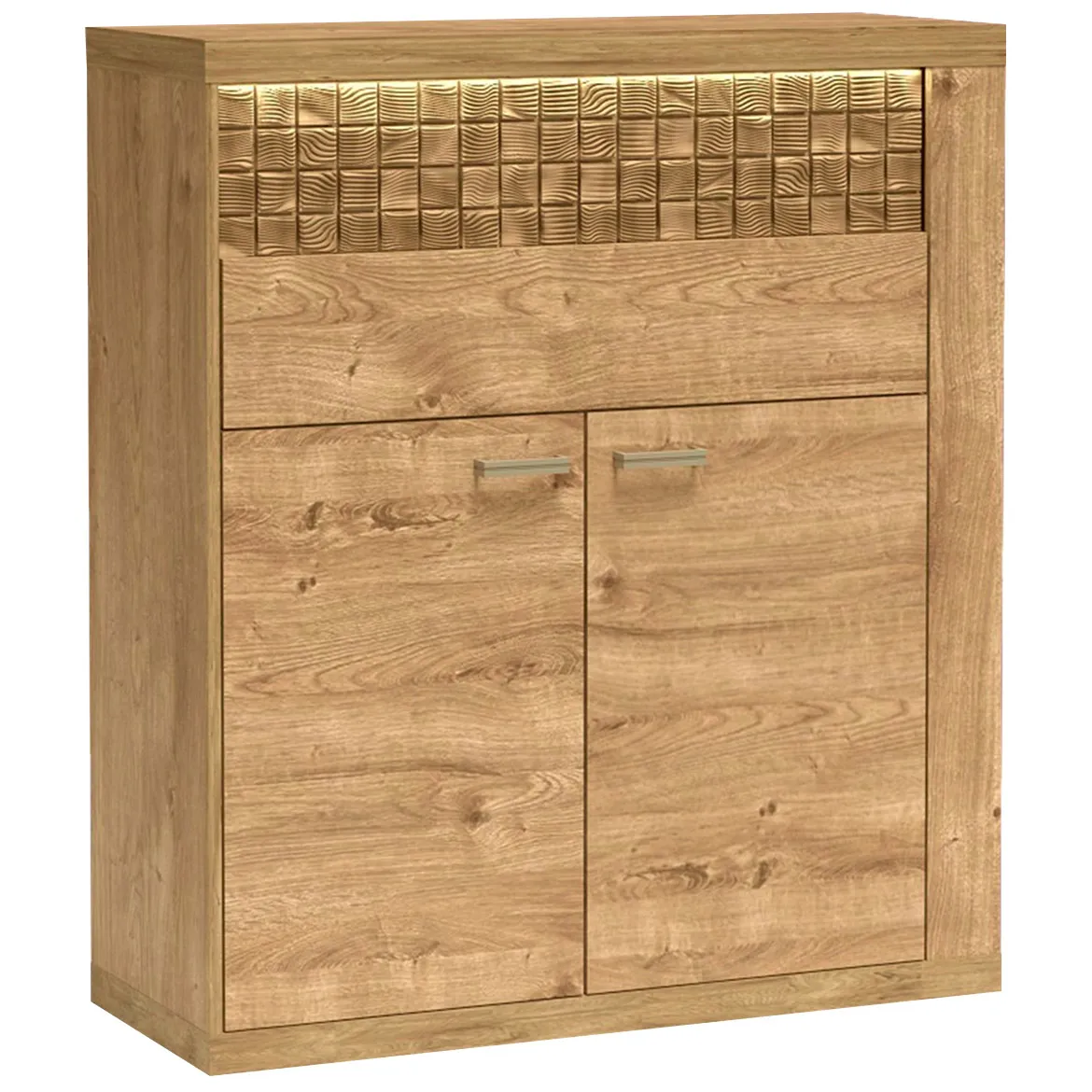 Natural komoda 2 vrata+ 2 fioke 102x40,5x118,5 natur