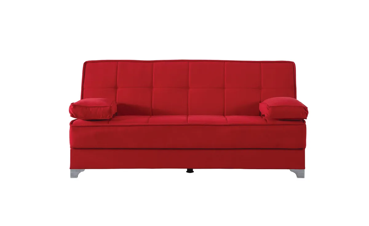Neon trosed sa ležajem i prostorom za odlaganje crveni 190x87x91 cm