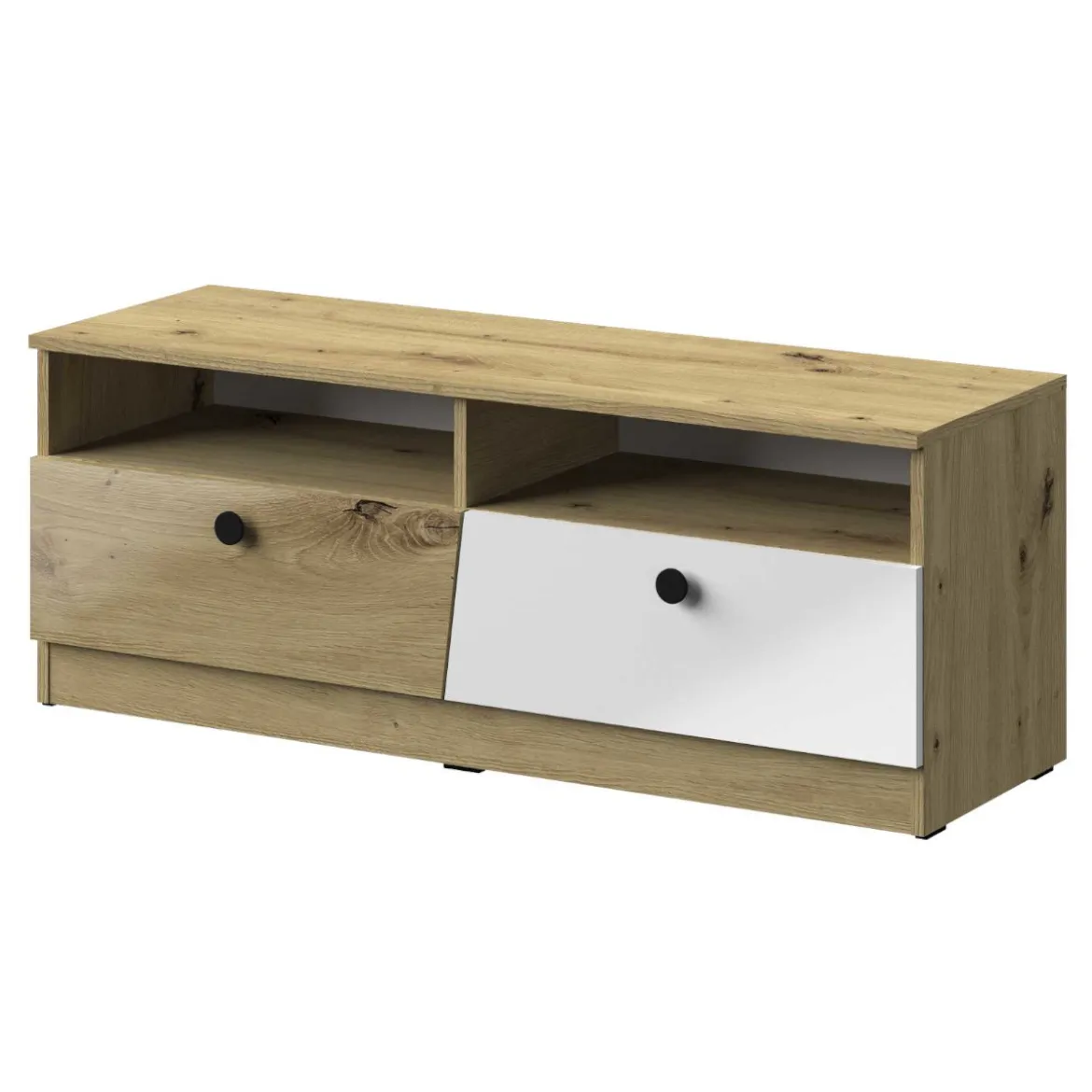 Nero TV komoda 08 2 fioke 120x40x45 cm crni sjaj