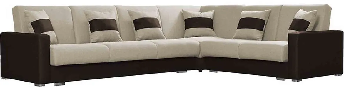 Nero ugaona garnitura s ležajem i prostorom za odlaganje  230x308x84 reverzibilna Soro 23+ Eko 4