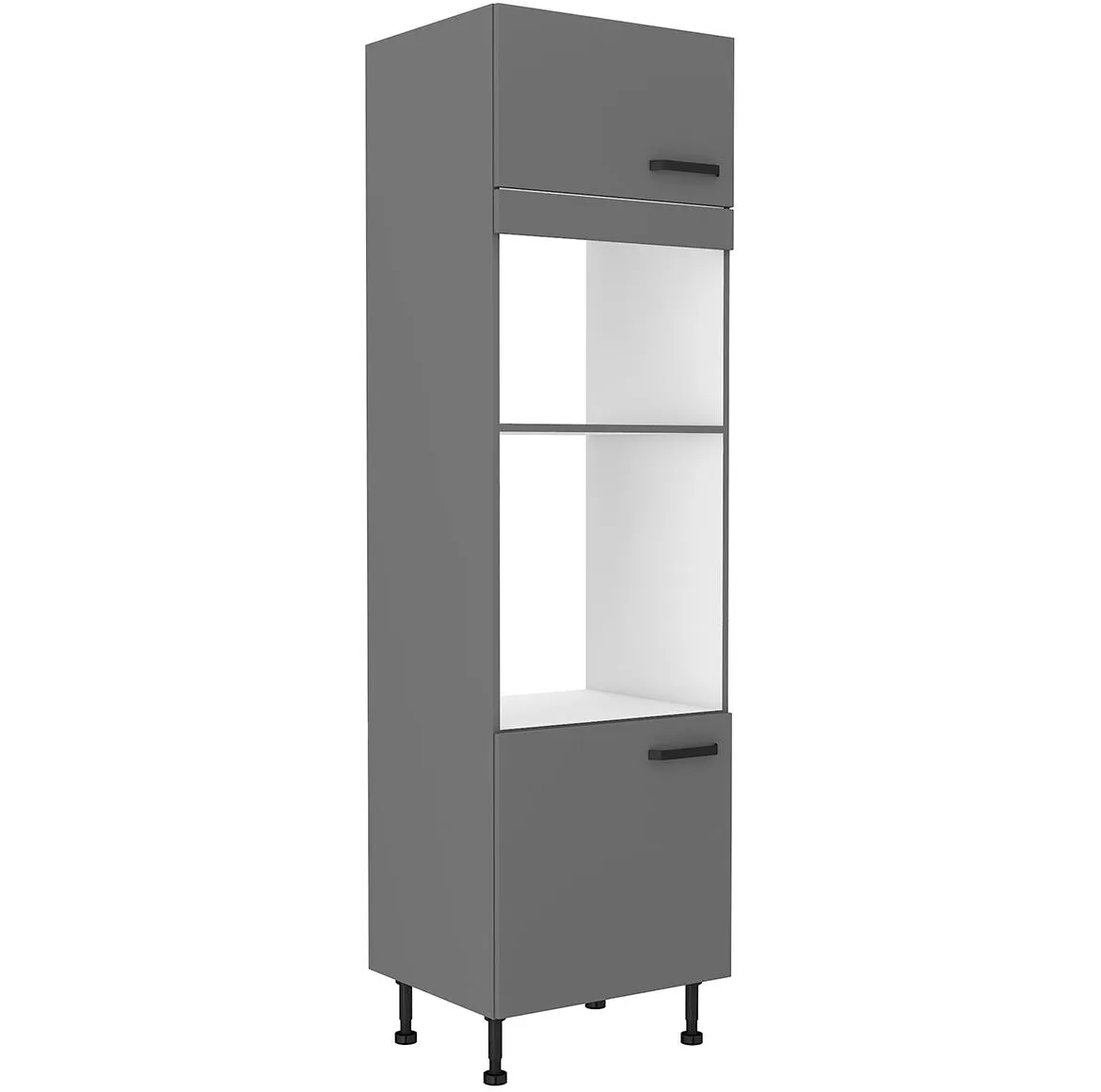 Nessa 60dpm-215 2f ormar 2vrata+2otvora za rernu 60x55x215 tamno sivi