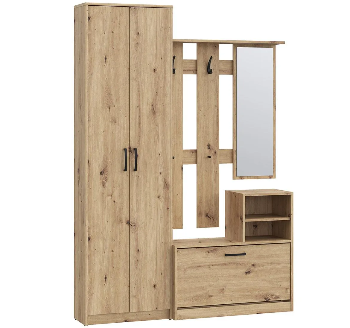 Niko nikd01-d78 predsoblje 135x28x190,8 cm natur (artisan hrast)