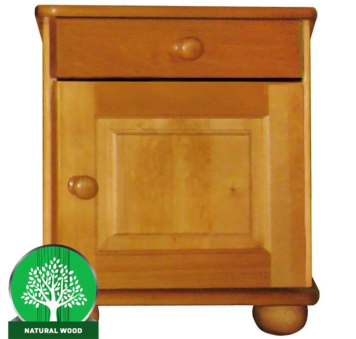 Nocni ormaric 1 fioka+1 vrata 37x41x50 cm drvo johe/natur