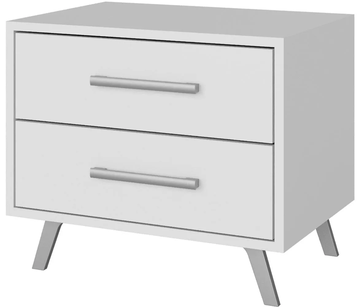 Nocni ormaric Bali 2 fioke 53,5x41x48 cm beli