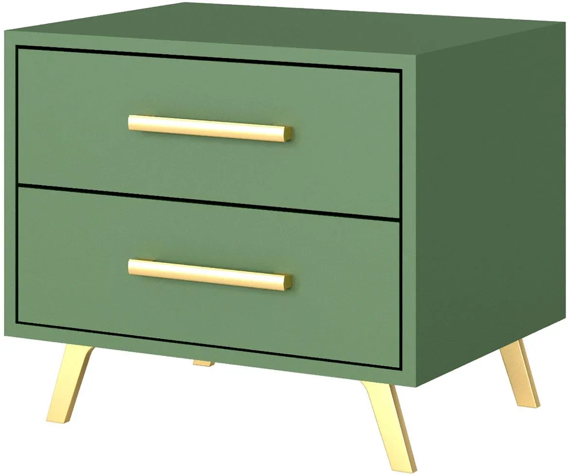 Nocni ormaric Bali 2 fioke 53,5x41x48 cm zeleni