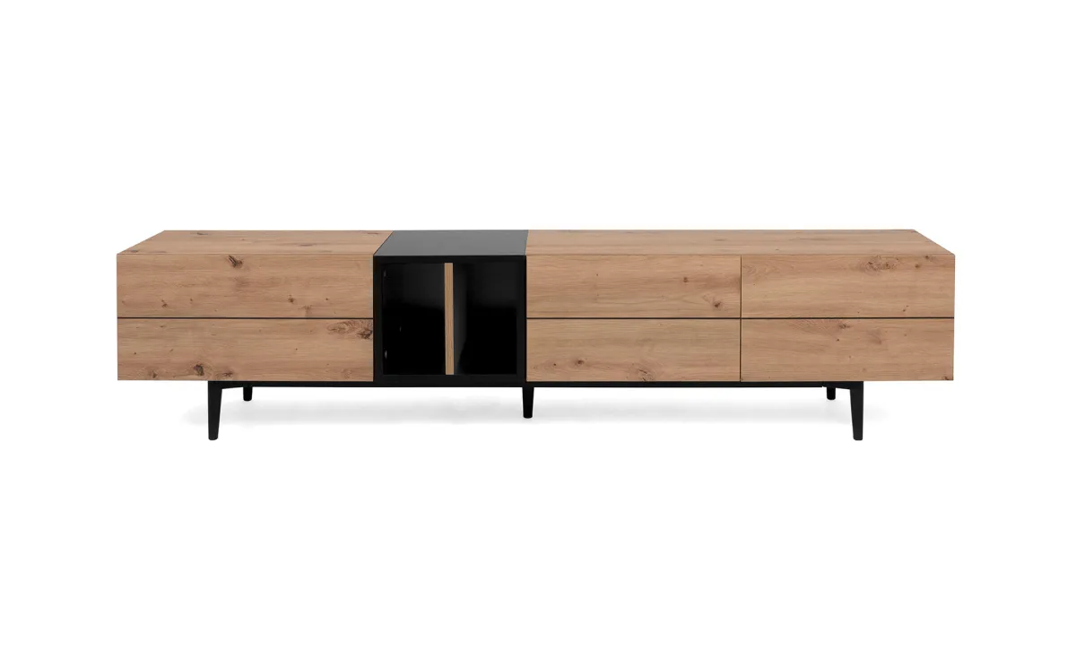 Nola TV komoda 3 vrata + 2 otvora 195x37x45cm