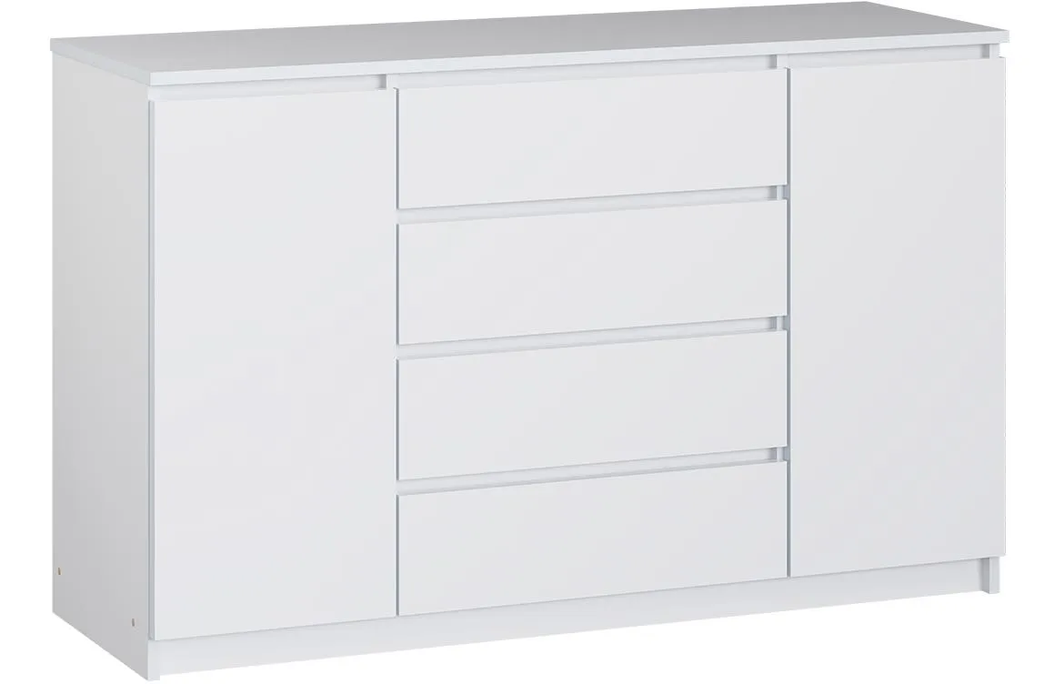 Noma komoda 2 vrata+4 fioke 138x40,5x85 bela