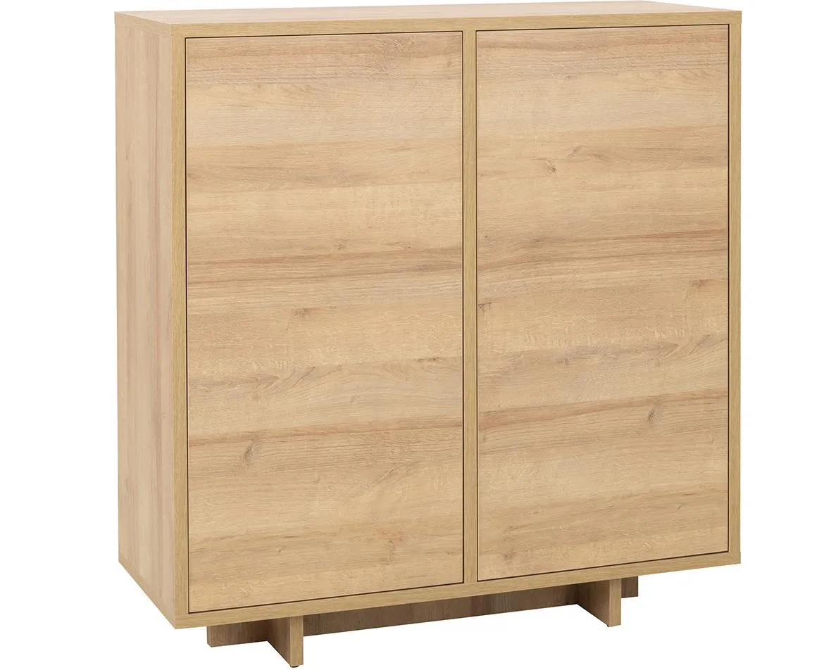 NOMA N02 komoda 2 vrata 102x40x107 cm hrast