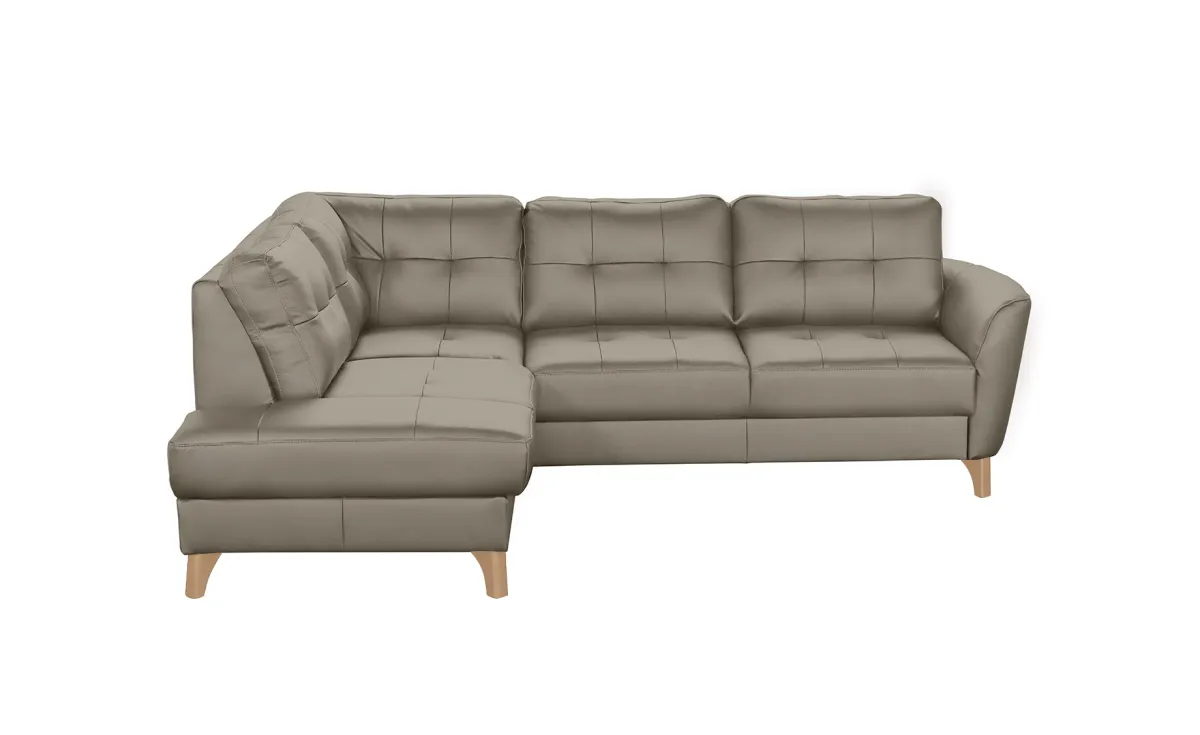 Nordic ugaona garnitura sa ležajem cappucino leva 238x190x82cm