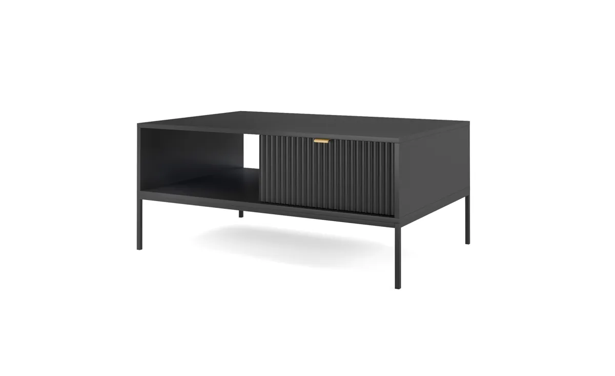 Nova klub sto 2 fioke 104x68x46 cm crna