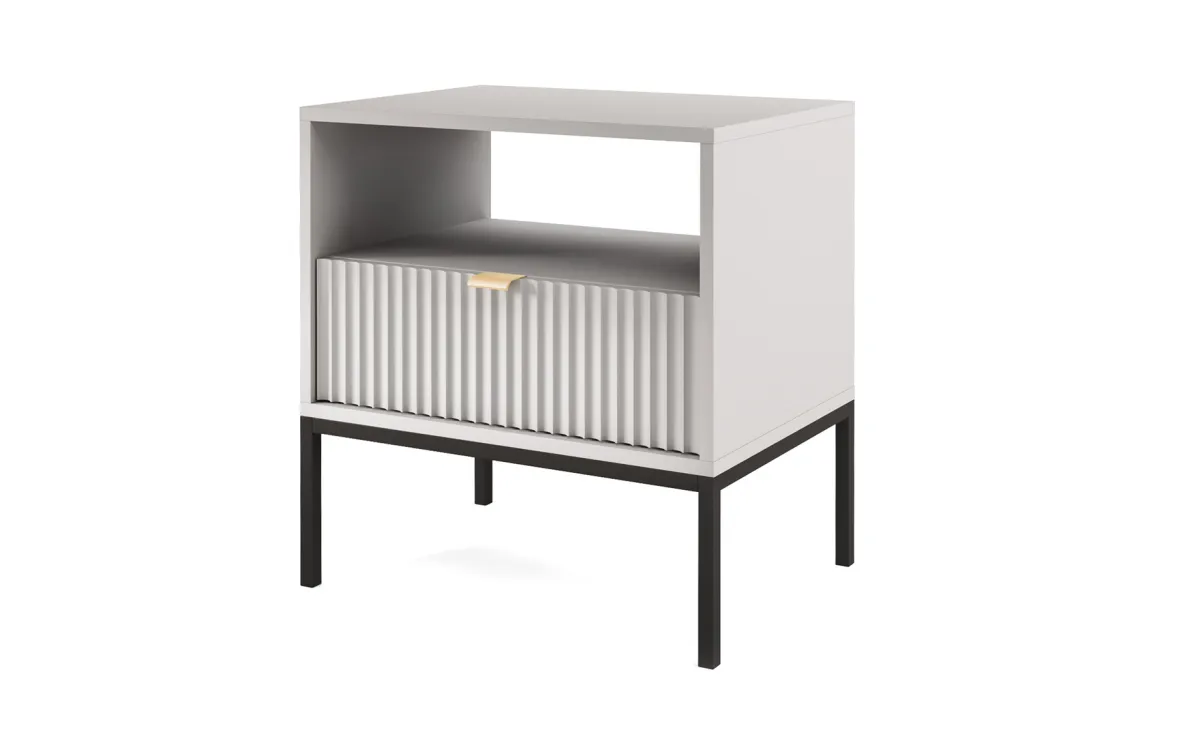 Nova noćni ormarić 1 fioka 54x39x56 cm siva