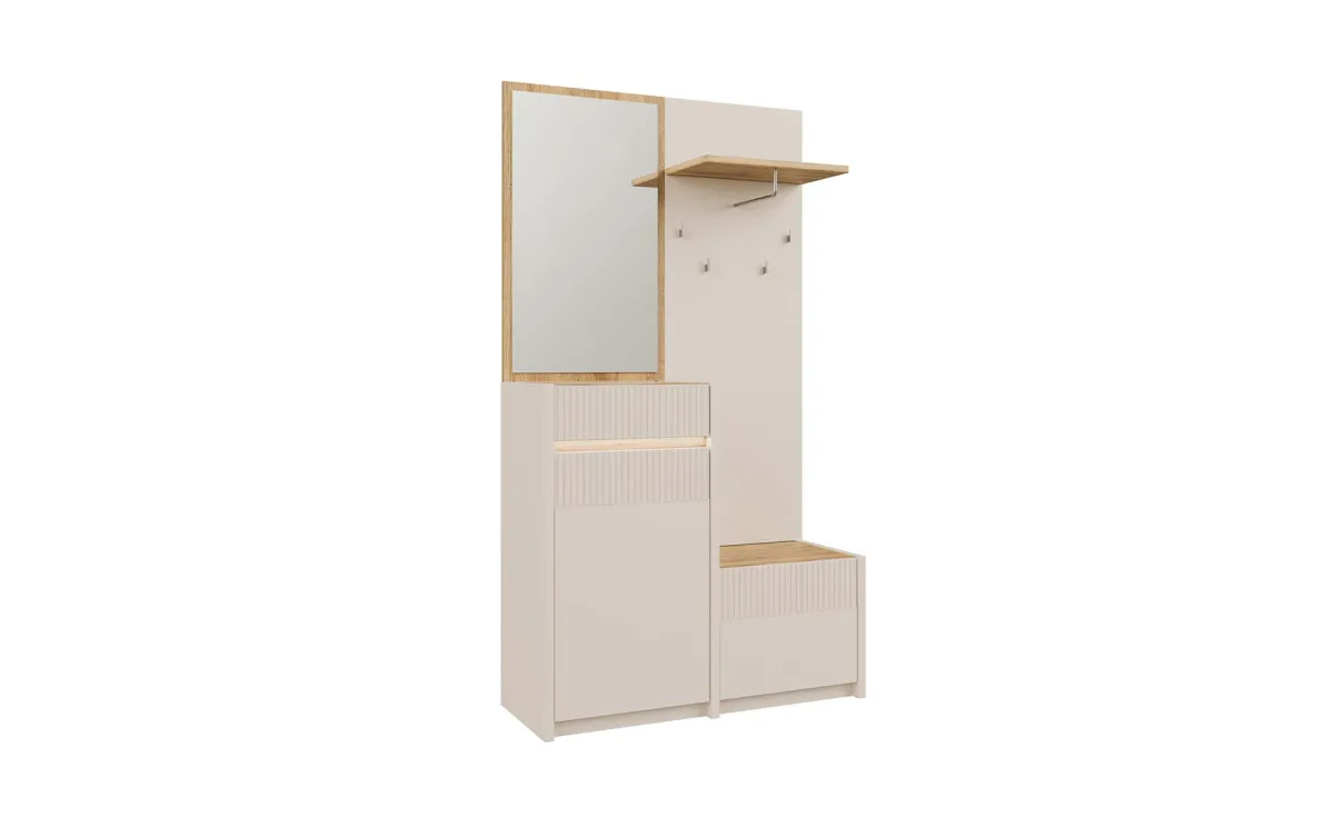 Oak Square predsoblje 108,4x41,7x195,9 cm sand