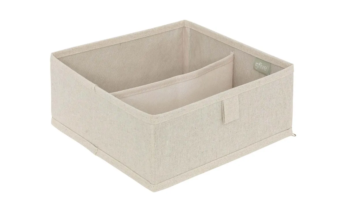 Organizator sa 2 pregrade Vanilla 23,8x24,5x10,2cm bež