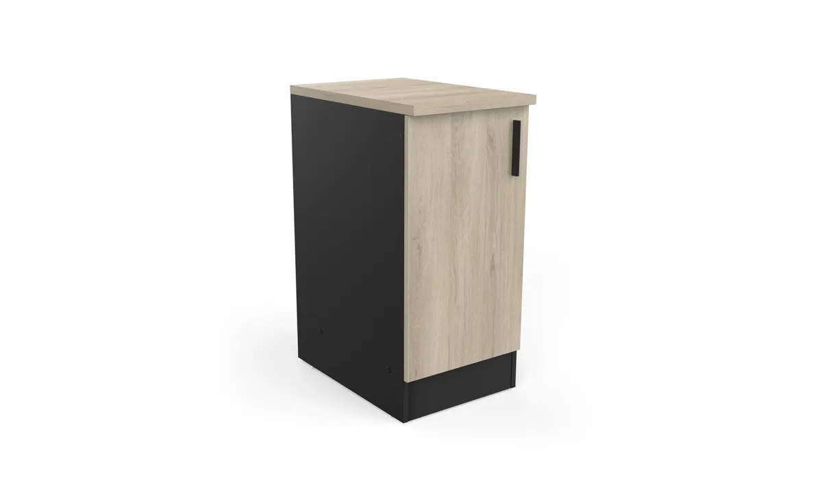 Origan baza 1 vrata 40x60x85cm crna/kronberg hrast
