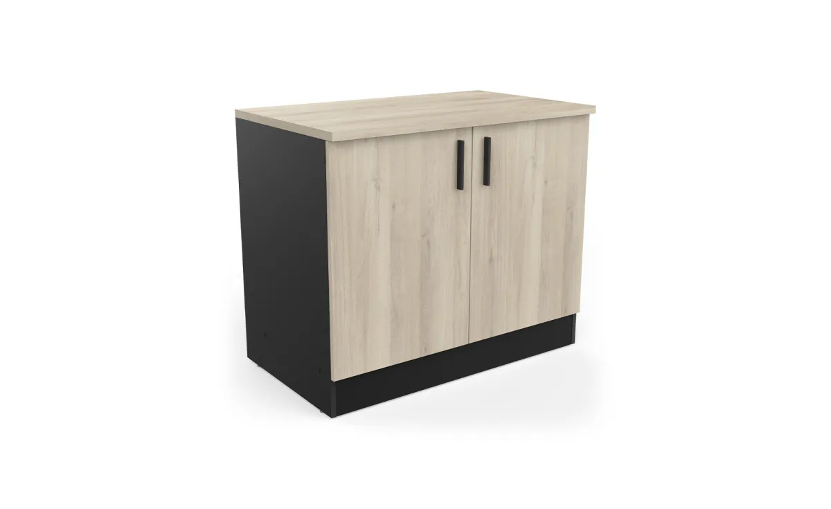 Origan baza 2 vrata 100x60x85cm crna/kronberg hrast
