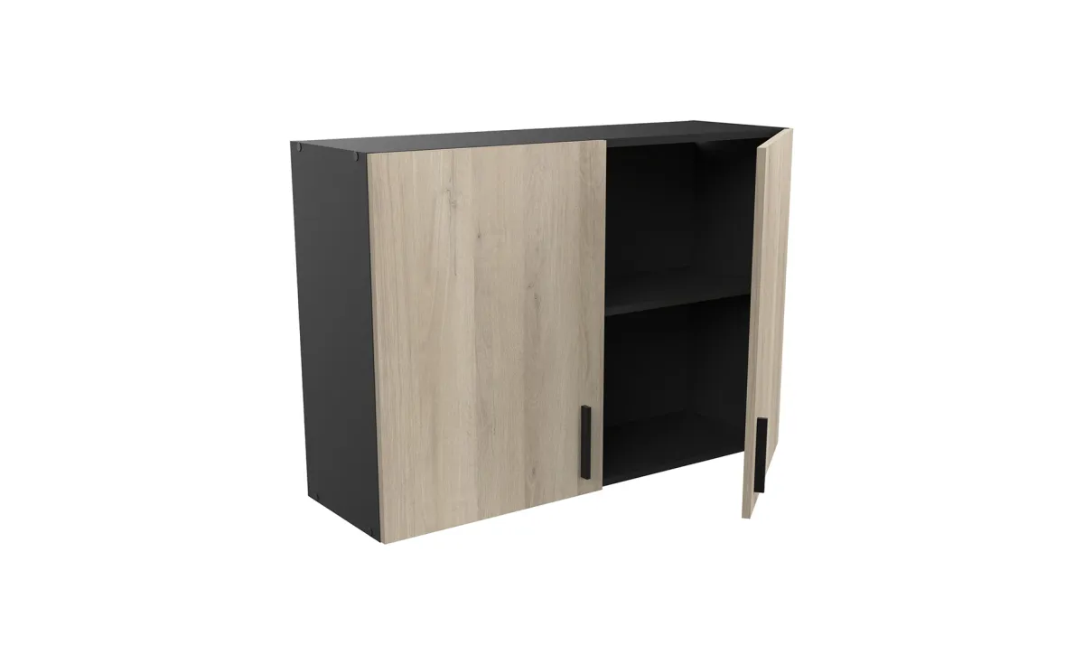 Origan viseći element 2 vrata 100x30x70cm crna/kronberg hrast