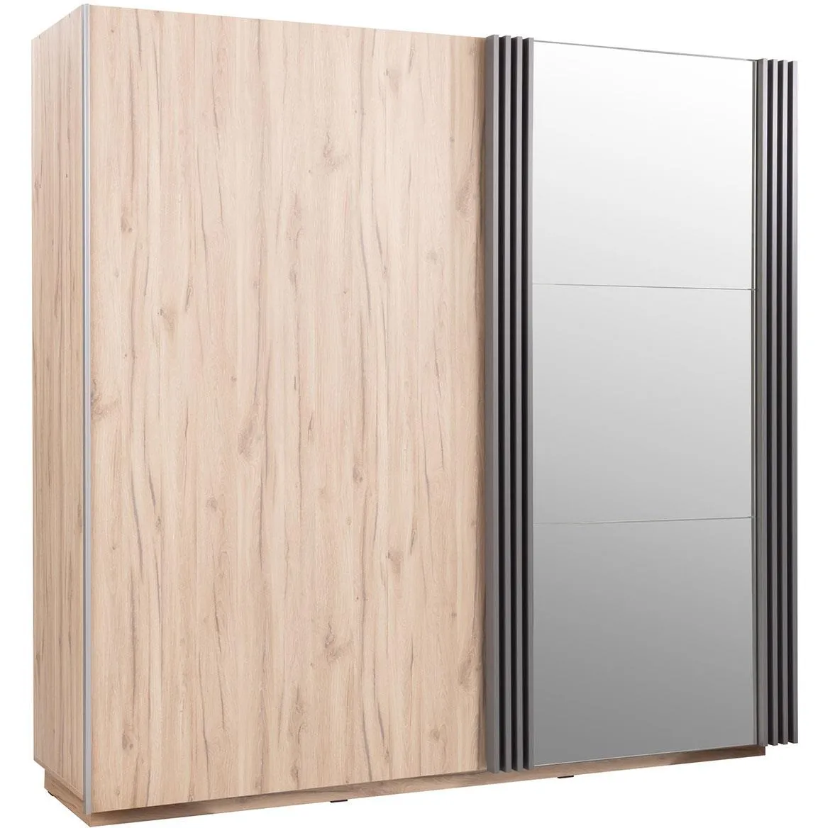Ormar Allmo AL15 klizni ormar 2 vrata/ogledalo 215x61x210 cm svetli estana hrast/antracit