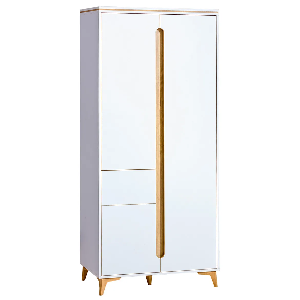 Ormar Gappa 3 vrata + 1 fioka 90x52x199,6 bela/natur
