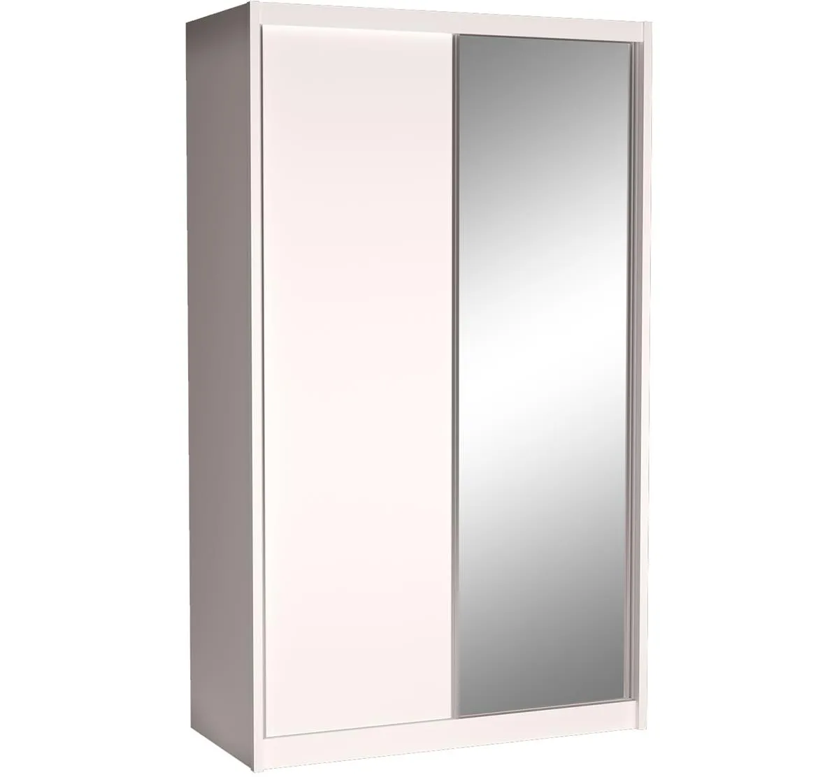 Ormar Karol 2 vrata 143x67x240 bela/ogledalo