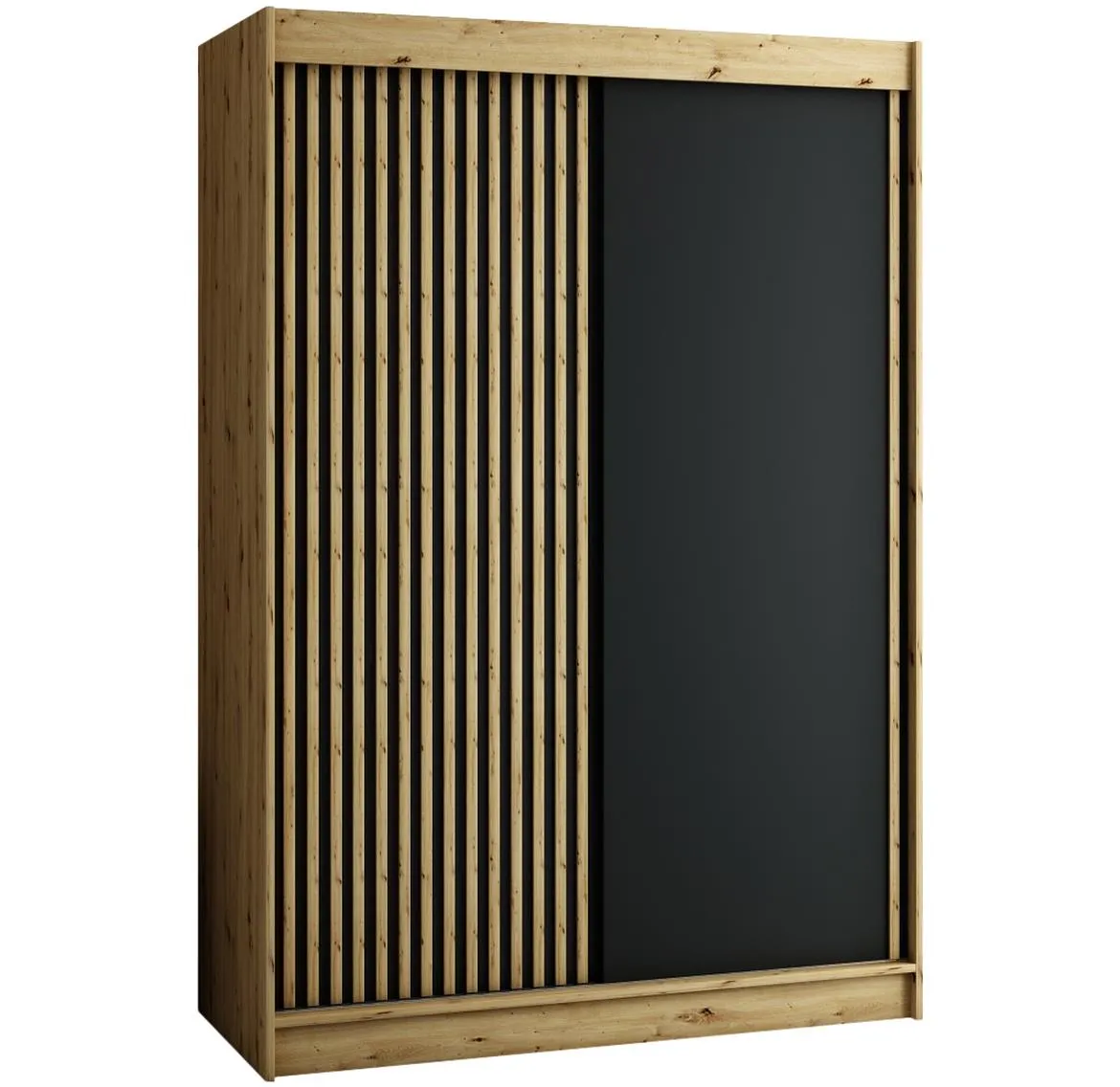 Ormar Lamelo 2 vrata 150x62x200 cm artisan hrast/crna