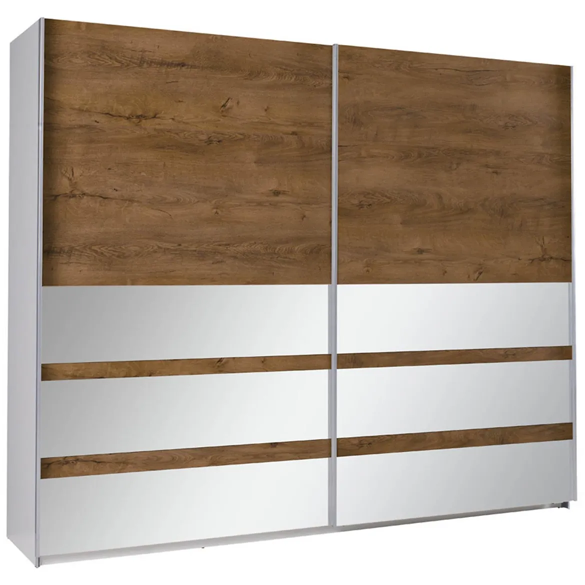 Ormar Lux 2 vrata natur/bela