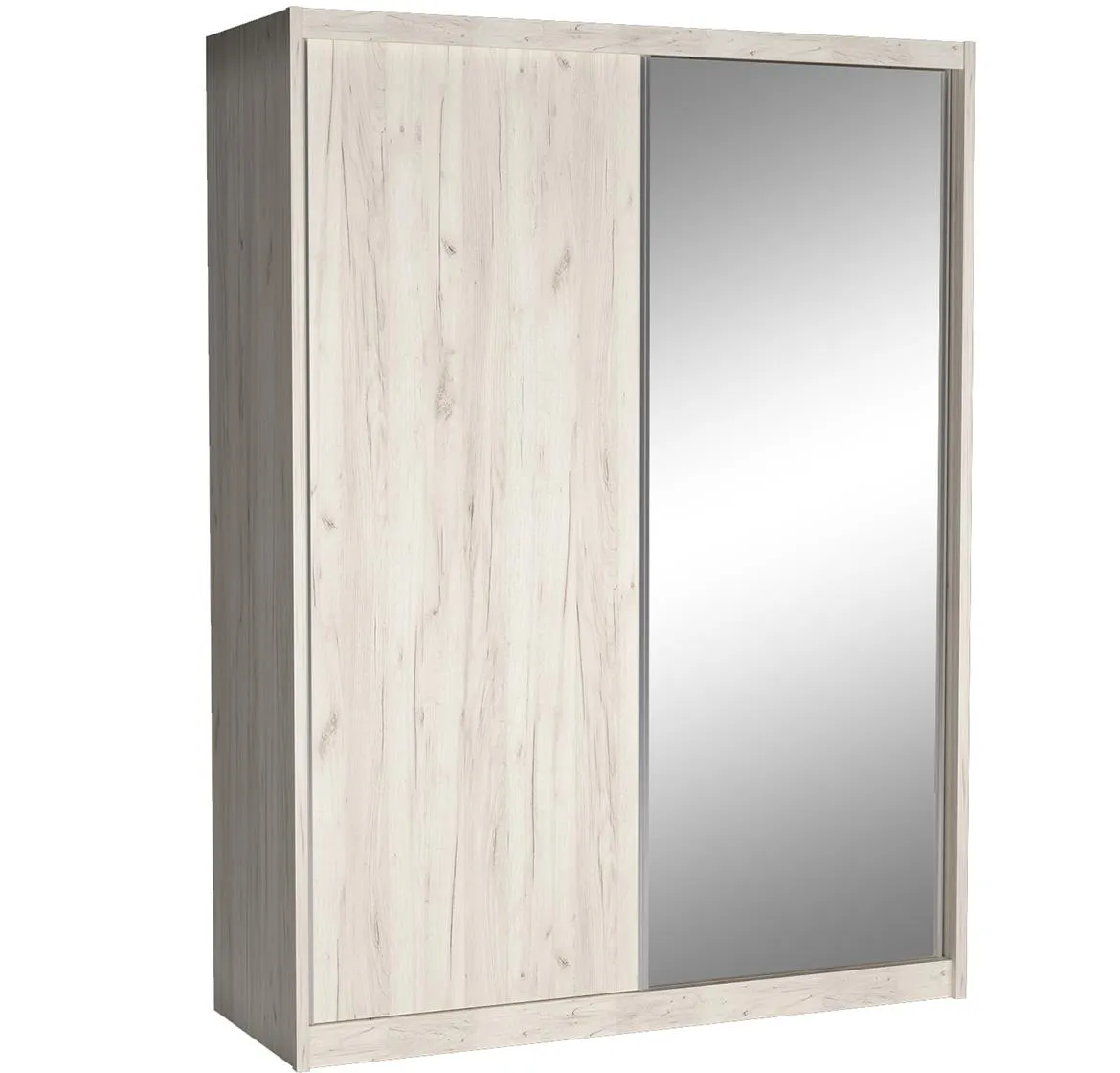 Ormar Maciej 180x67x240 bela (kraft)/ogledalo
