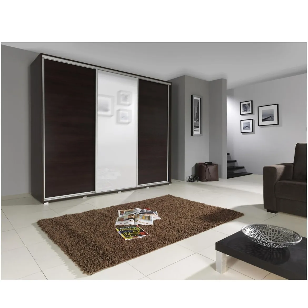 Ormar Penelopa 3 vrata wenge/ogledalo