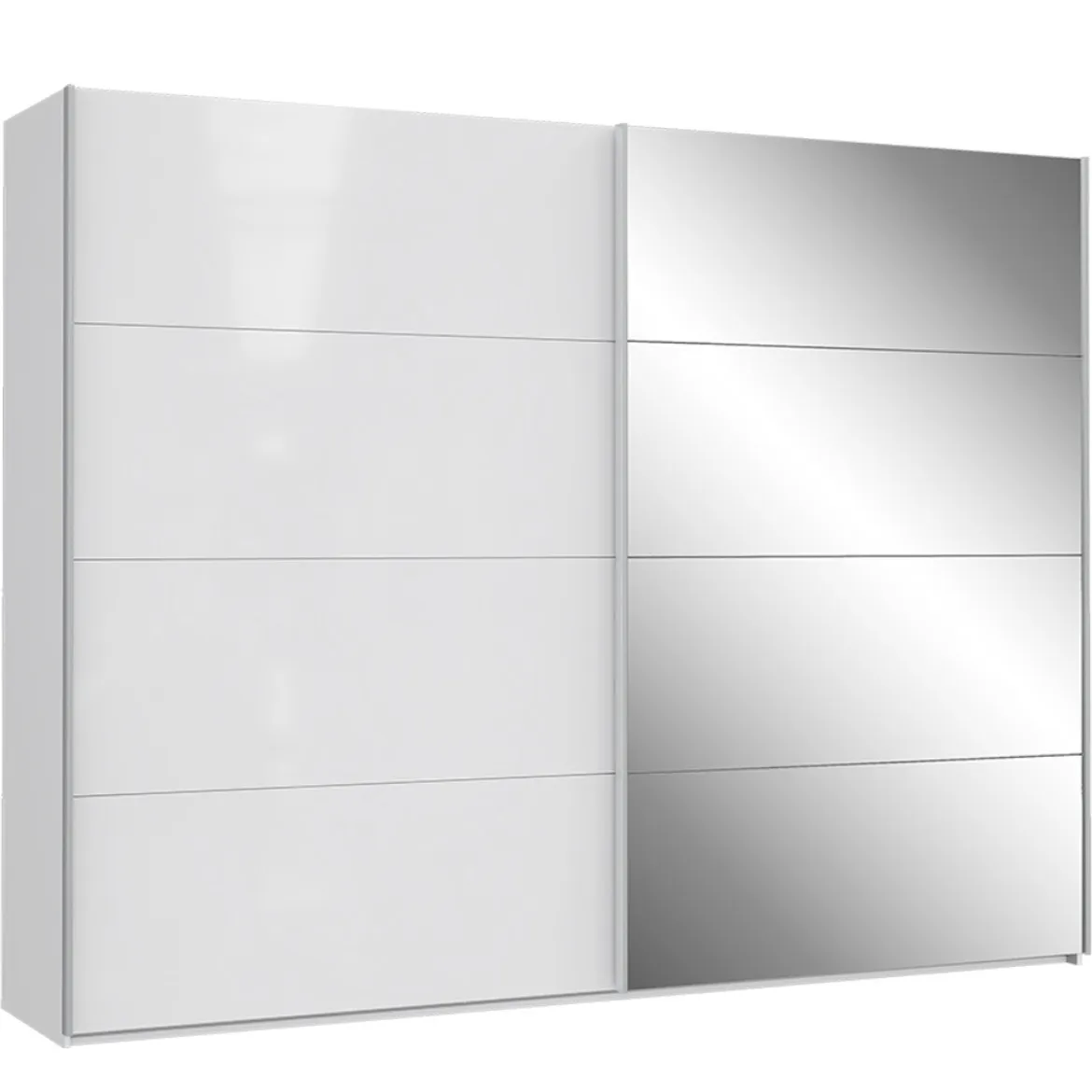 Ormar Sapporo 270x61,2x210,5 bela/ogledalo