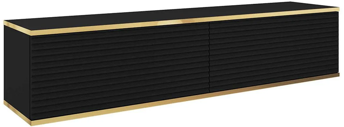 Oro 135 TV komoda 2 vrata 135x32x30 cm crni