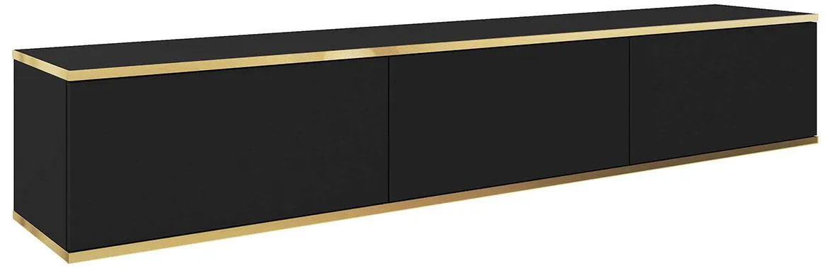 Oro 175 TV komoda 3 vrata 175x32x30 cm crni