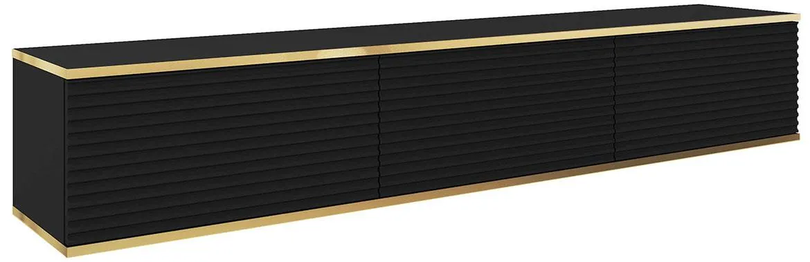 Oro 175 TV komoda 3 vrata 175x32x30 cm crni