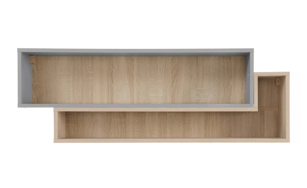 Oro zidna polica 115x40x25 cm natur/sivo