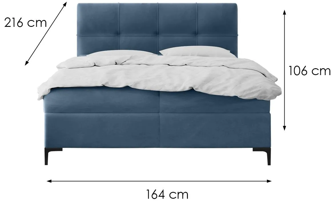 Ovo krevet s dušekom i prostorom za odlaganje  159x216x106  Whisper 12 plavi
