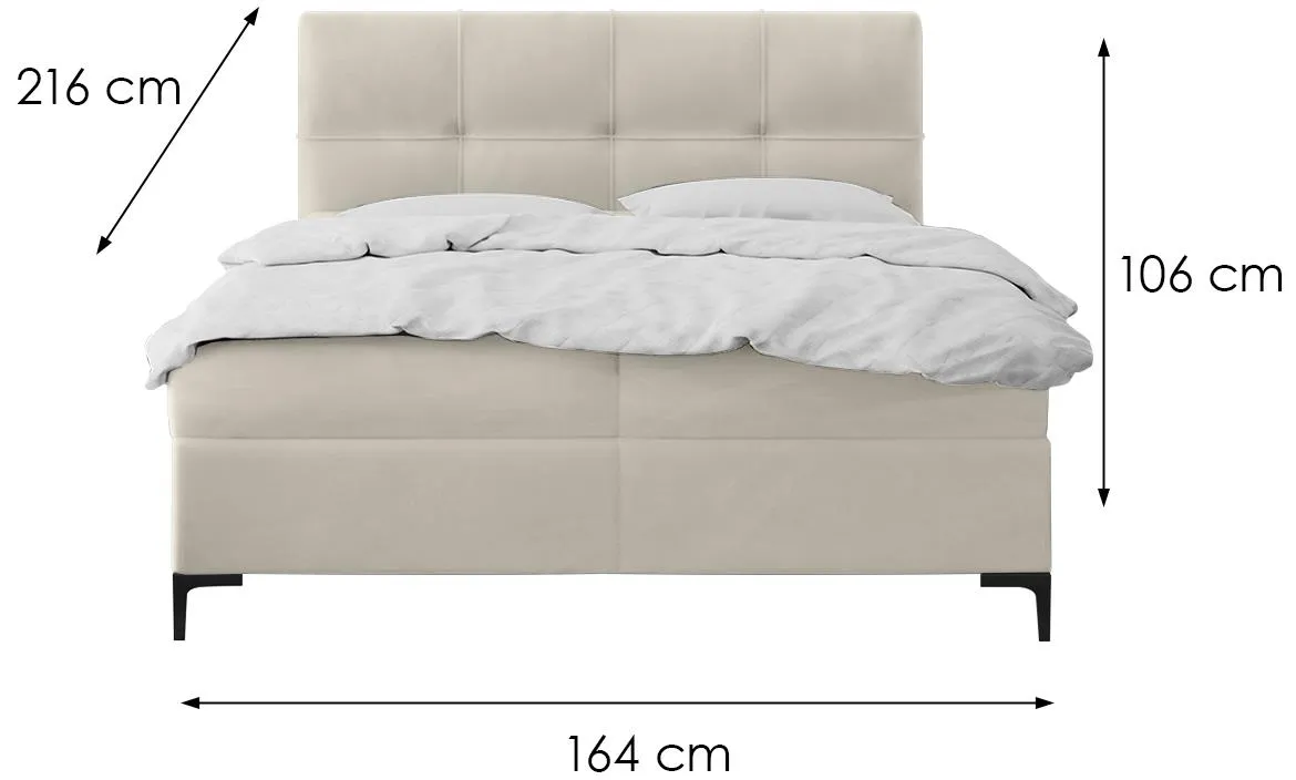 Ovo krevet s dušekom i prostorom za odlaganje  159x216x106  Whisper 2 bež