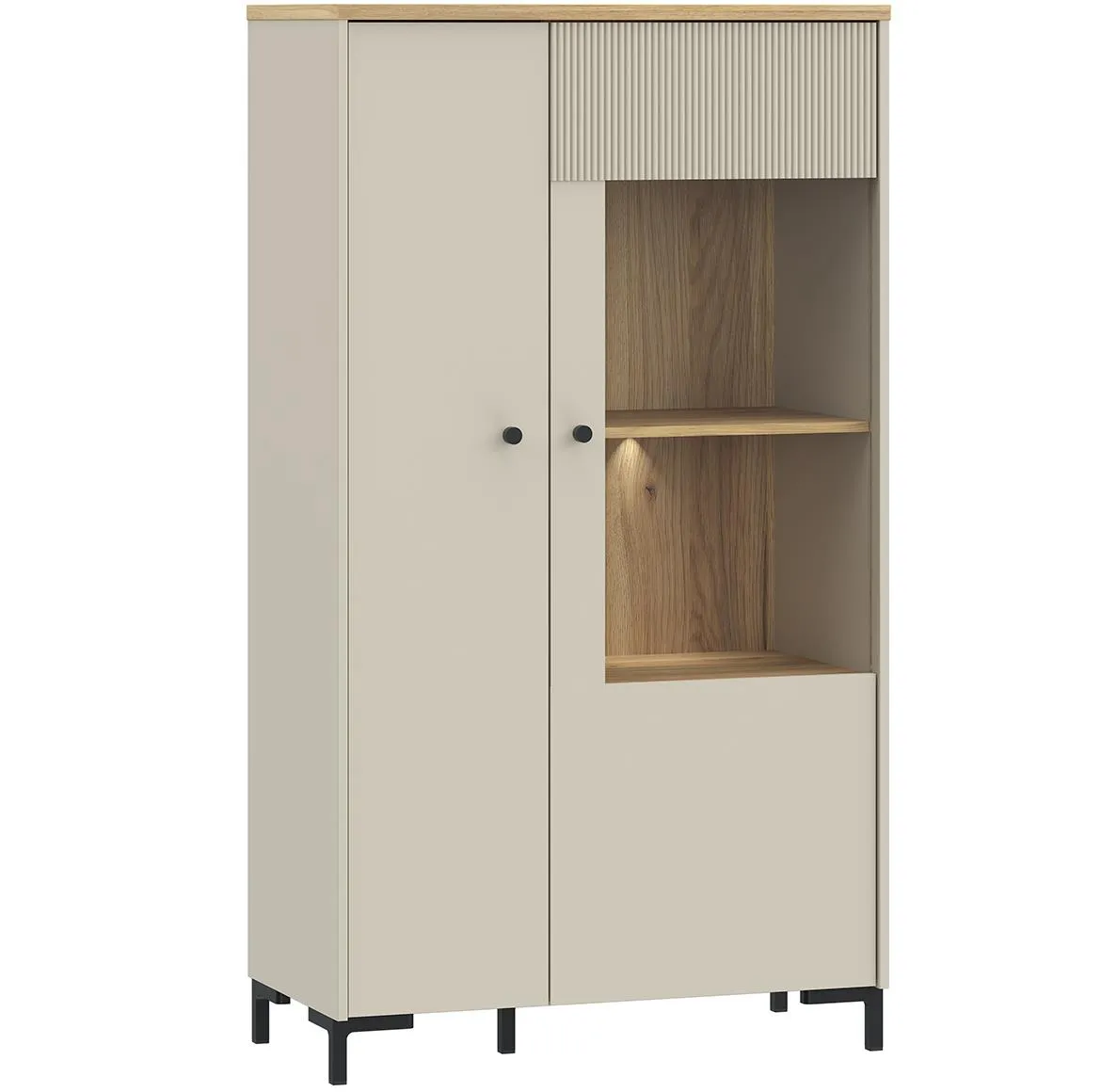 Palmerston BITV521R-M846 vitrina 83,1x41,5x149,4 cm pesak/hrast