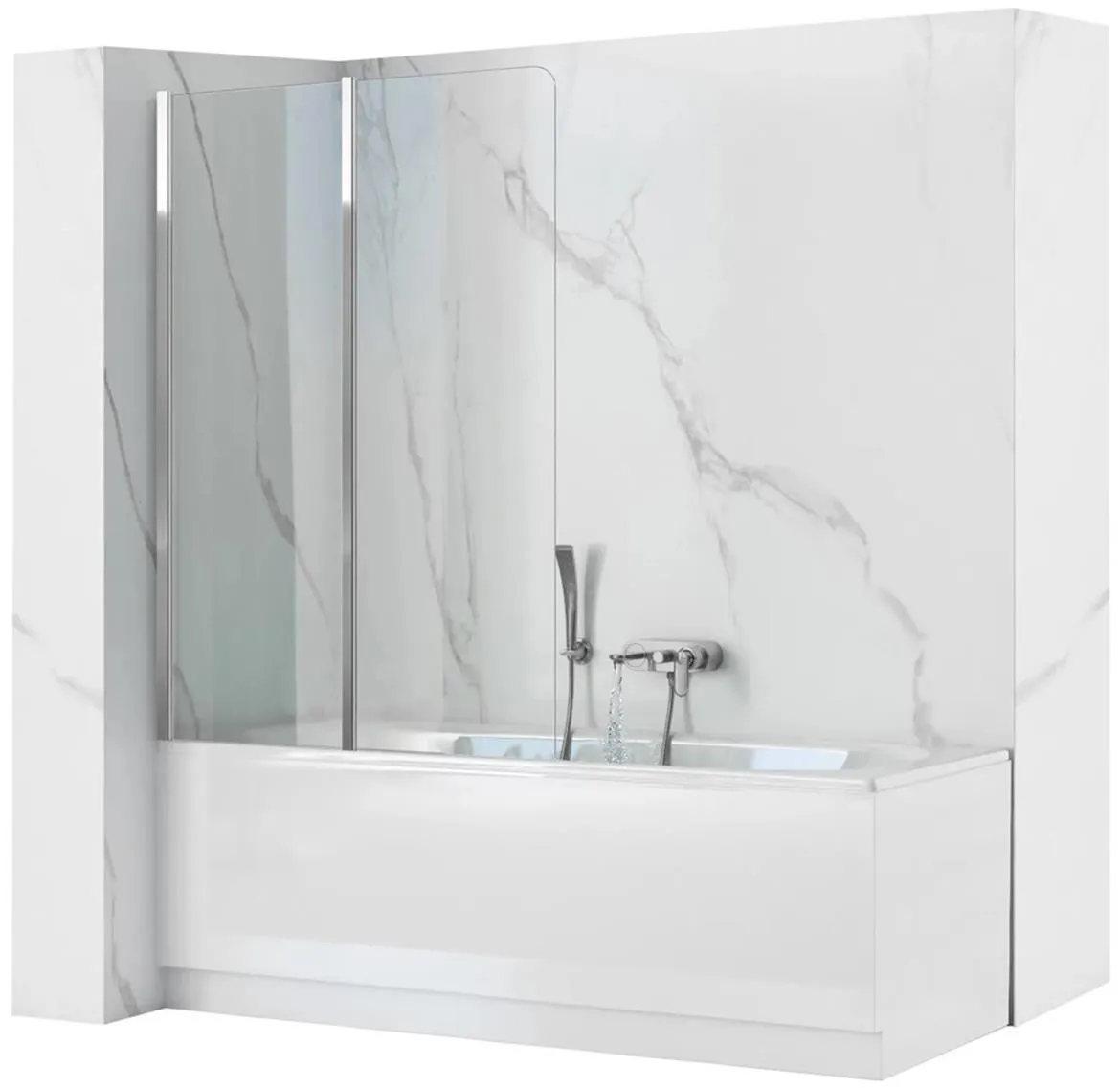Paravan za kadu Agat 100x140 hrom
