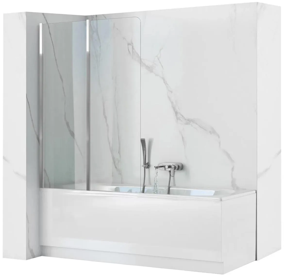 Paravan za kadu Agat 80x140 hrom