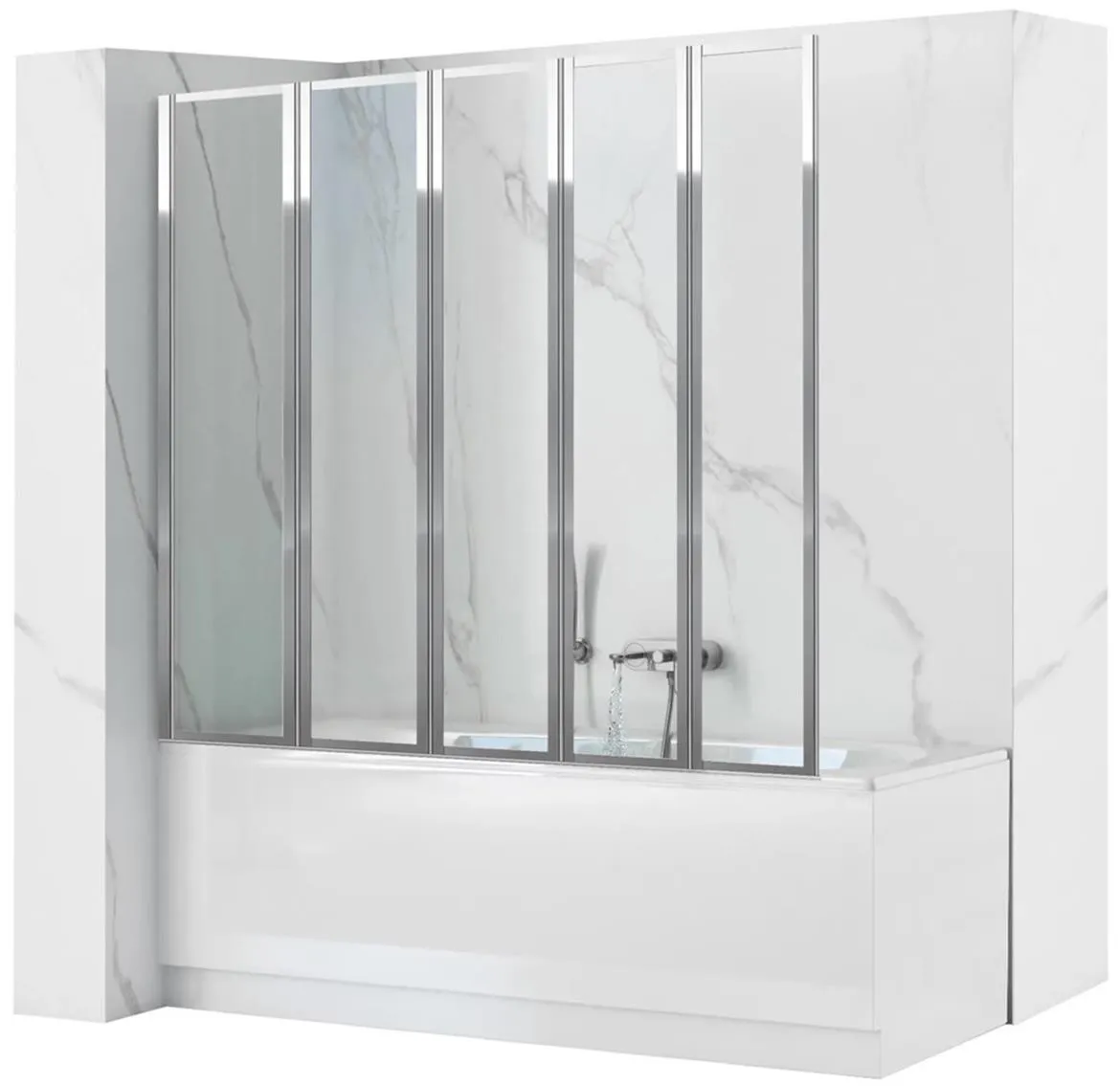 Paravan za kadu Idea 120x140 hrom
